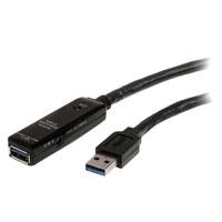 Cable extensor alargador usb 3.0 superspeed activo de 3m - usb a macho a hembra - negro - startech.com mod. usb3aaext3m