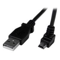 Cable adaptador 2m usb a macho a mini usb b macho acodado en angulo hacia abajo para telefonos tablets y dispositivos moviles - startech.com mod. usbamb2md