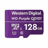 Memoria wd purple sc qd101 micro sdxc 128gb videovigilancia 24/7 clase 10 u1 lect 50mb/s esc 40mb/s wdd128g1p0c