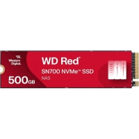 Unidad de estado solido ssd interno wd red sn700 500gb m.2 2280 nvme pcie gen3 x4 lect.3430mbs escrit.2600mbs nas  wds500g1r0c
