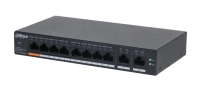Dahua dh-cs4010-8et-60 switch poe de 8 puertos  poe inteligente 60watts totales 2 puertos uplink switching 4.8gbps protección de descargas dolynk care