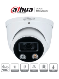 Camara ip/ dahua/ dh-ipc-hdbw2449fp-as-e2-il/ domo dual ip de 4mp, iluminador dual inteligente/ lente 2.8mm/ proteccion perimetral/ smd plus/ wizsense/ microfono integrado/ ip67/ik10