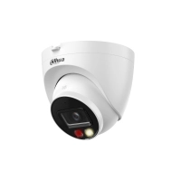 Camara ip dahua ipc-hdw2249t-s-il domo de 2 mp con iluminador dual inteligente+full color wizsense lente de 2.8mm 107 grad de aper 30 mts de ir y luz visible mic integrado wdr ranura msd poe