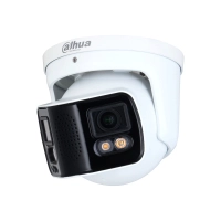 Camara ip/ dahua/ ipc-pdw5849-a180-e2-aste/ full color con vision de 180° y doble lente de 4 mp. ofrece prot. perimetral,mapa de calor conteo de pers, y led de 40m.multivision, wizmind,audio bi epoe