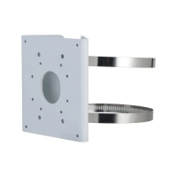 Dahua pfa156 - montaje para poste  construído en aluminio  color blanco  capacidad de carga 5kg  compatible con postes de diametro 80-150mm  compatible con cámaras ipc y hac