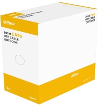 Bobina de cable utp cat6 para exterior dahua pfm920-6u. con 305 metros de 100  cobre - cubierta mdpe resistente y color negro, cumple con ansitia 568-c.2,