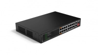 Dahua sf1018lp - switch poe de 18 puertos 135 watts totales 16 puertos poe 10100 2 puertos uplink 101001000 switching 7.2 gbps standaresieee802.3af; ieee802.3at; hi-poe poe 250mts