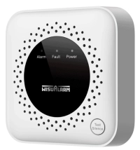 Dahua wisualarm dhi-hy-ga40a -detector de gas metano (ch₄) autónomo, sensor de gas catalítico, salida de relevador, salida de válvula, detección de temperatura ambiente, alarma de 70 db, led indicadores, certificación ce,
