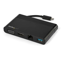 Startech.com adaptador multipuertos usb-c 4k con hdmi y vga - mac win chrome - 1x usb-a - gbe - portátil - docking station usb tipo c - 1 pantallas compatibles - 4k - 4096 x 2160, 3840 x 2160, 1920 x 1200 - 2 x puertos usb - 2 x usb 3.0 - usb tipo-a - usb tipo-c - red (rj-45) - hdmi - vga - thunderbolt - cableado - gigabit ethernet - windows 7, windows 8, windows 8.1, windows 10, windows 11, mac os x 10.11 el capitan, mac os x 10.15 catalina, mac os x 11.0 big sur, mac os x 12.0 monterey, m
