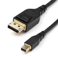 Startech.com cable mini displayport a displayport 1.4 de 2m certificado vesa, 8k 60hz hbr3 hdr - cable delgado mdp a dp super uhd 4k 120hz - cable for dispositivo de audiovídeo, portátil, workstation, tv, monitor, proyector, pc, mac, computador, tarjeta gráfica - 32.4gbits - admite hasta7680 x 4320 - apantallado - oro conector chapado - 34 awg - negro