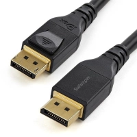 Startech.com cable displayport 1.4 certificado de 4m, 8k 60hz hbr3, 4k 120hz super uhd, cable delgado de video para monitor dp a dp mm - cable for dispositivo de audiovídeo, monitor, computador, tv, proyector, portátil, pantalla digital signage - 32.4gbits - admite hasta7680 x 4320 - apantallado - oro conector chapado - 28 awg - negro