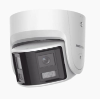 [ protección activa ] turret ip panorámica 4 megapíxel  2 lentes 2.8 mm (180°)  imagen a color 247 (colorvu)  poe  wdr 130°