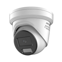 Turret ip 4 megapixel hikvision  lente 2.8 mm  40 mts ir  exterior ip67  micrófono y bocina integrado (audio de dos vías)  darkfighter  poe  luz estroboscopica  onvif  micro sd  4 analític