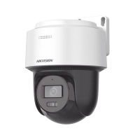 Camara ip ptz hikvision, domo, 4mp, ir 30m, exterior, ip66, microfono y bocina, micro sd, incluye montaje