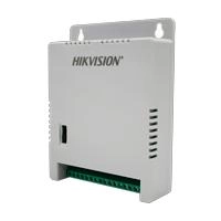 Fuente de poder hikvision regulada 12 vcc  13.5 vcc  15 vcc para 8 cámaras  1 amp por salida  voltaje de entrada 90 - 130 vca  filtro de ruido para cámaras 4k  modo para largas distancias