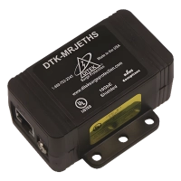 Protector de sobretensión  10gbe  rj45 blindado  cat5e-cat6a  20ka  75v l-g  6.4v l-l  144w