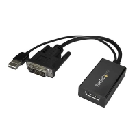 Startech.com adaptador dvi a displayport alimentado por usb - convertidor dvi a displayport - dvi-d a dp - 1920x1200 - negro