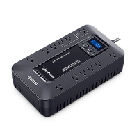 No-break cyberpower ec850lcd - 850 va, 510 w, 8 h, negro, hogar y oficina