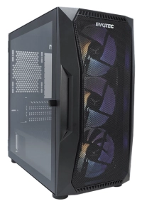 Gabinete gaming seoul - evotec ev-1019, 3 ventiladores incluidos, usb 3.0