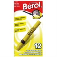 Resaltador berol amarillo c/12