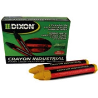 Crayón de cera industrial  dixon amarillo caja con 10 piezas