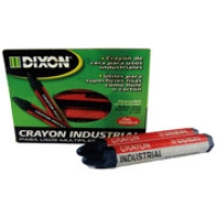Crayón de cera industrial  dixon azul caja con 10 piezas