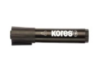 Marcador permanente kores p/biselada negro c/12 Marcador permanente kores p/biselada negro c/12