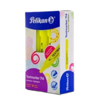 Marcador resaltador pelikan textmarker 714 color amarillo c/10 pzas