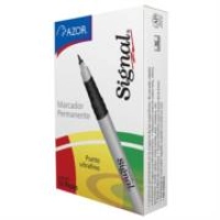 Marcador permanente signal ultrafino color negro c/12 pzas