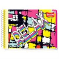 Cuaderno italiano espiral scribe mega doble raya 100 hojas