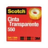 Cinta scotch 3m 550 19x33 transparente adhesiva