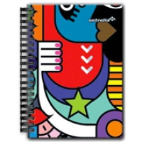 Cuaderno estrella f/f doble espiral-0 raya 80 hojas