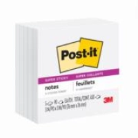 Cubo blanco 3m super sticky 7.6x7.6cm 5 blocks 90 hojas c/u