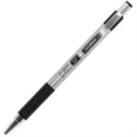 Bolígrafo zebra f-301 retráctil metálico punto fino 0.7mm color negro c/12 pzas