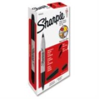 Marcador sharpie twin tip permanente negro c/12 pz