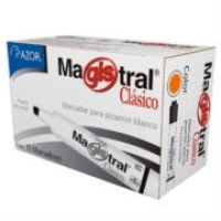 Marcador magistral 83406 color naranja para pizarrón c/12