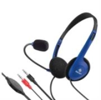Audífonos steren para computadora 1.8m micrófono integrado color negro con azul Audífonos steren para computadora 1.8m micrófono integrado color negro con azul