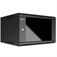 Gabinete de pared nexxt solutions npc-p12u66b abitable ensamblado 12u 600x550mm 2 ranuras para ventilador negro