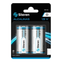 Pilas steren alcalinas tipo d 1.5v c/2 pzas
