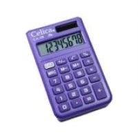 Calculadora celica de bolsillo 8 digitos morado