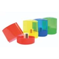 Sacapuntas oval celica c/depósito traslúcido color verde caja c/12