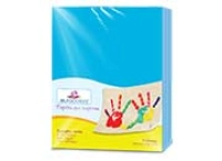 Papel cortado eurocolors carta azul celeste c/100