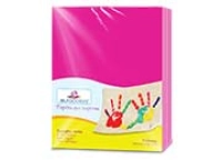 Papel cortado eurocolors carta rosa c/100