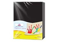 Papel cortado eurocolors carta negro c/100