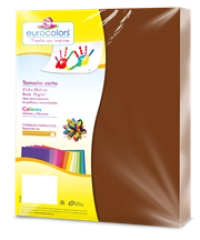 Papel cortado eurocolors carta cafe c/100