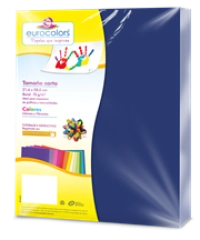 Papel cortado eurocolors carta azul aquamarino c/100