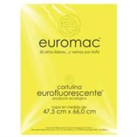 Cartulina euromac fluorescente amarillo 47.5x66cm c/10 Cartulina euromac fluorescente amarillo 47.5x66cm c/10
