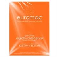 Cartulina euromac fluorescente naranja 47.5x66cm c/10 Cartulina euromac fluorescente naranja 47.5x66cm c/10