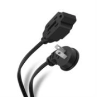 Extensión steren 3 contactos 4m calibre 16 color negro Extensión steren 3 contactos 4m calibre 16 color negro