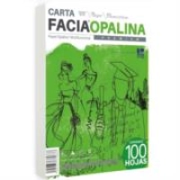 Papel facia opalina carta blanca c/100 120gr